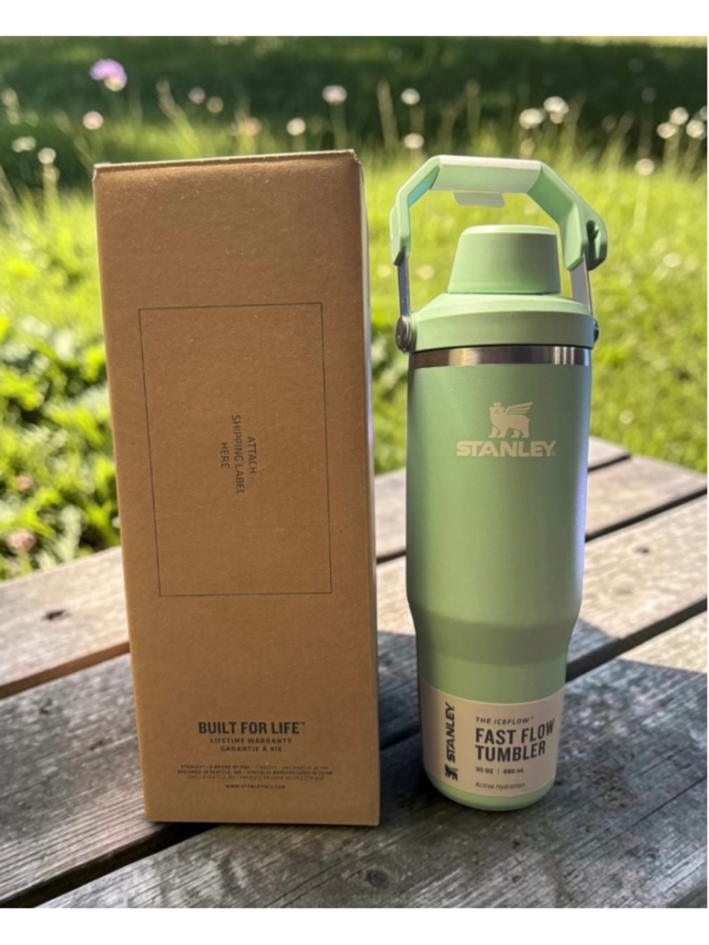 Stanley The IceFlow Fast Flow Tumbler Green Water Bottle 30 oz / 890 mL